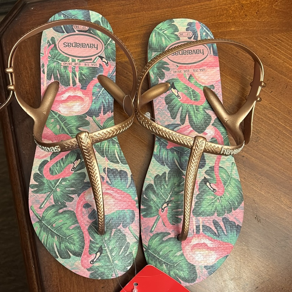 Havaianas Flamingo Rose Nude thong sandals